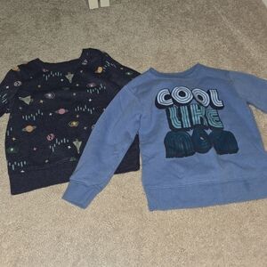2 Blue and Navy Kids Sweatshirts